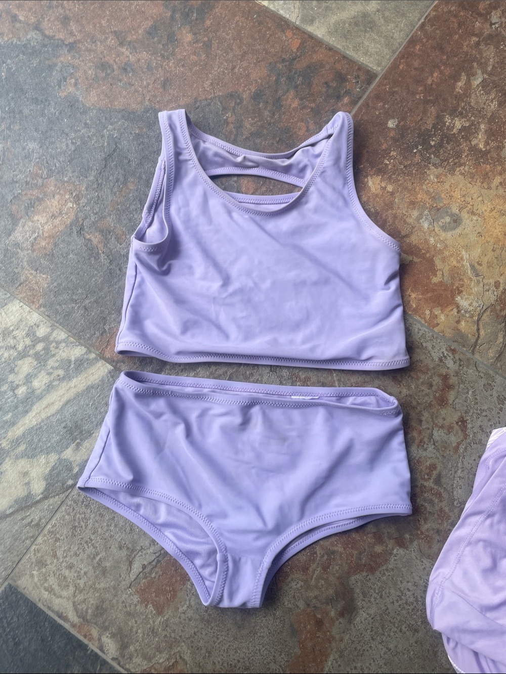 Lilac Tank Bikini Set β girls Two-Piece Swimwear